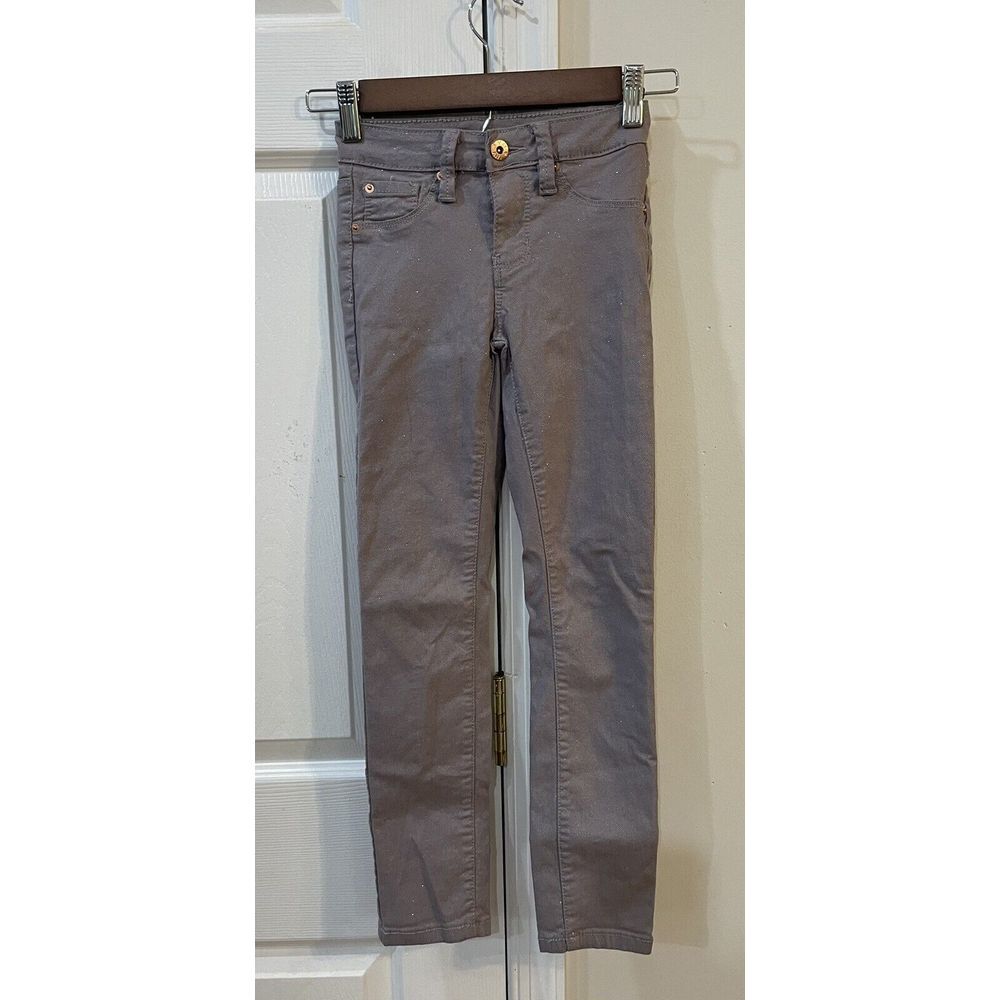 YMI Children's Kids Girls Sz 8 Gray Sparkly‎ Skinny Jeans Hyperstretch